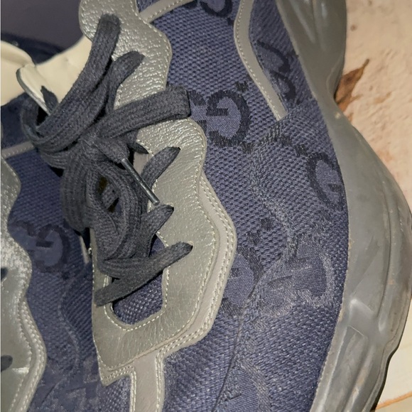 Gucci Rython GG blue maxi sneakers size 14 - Picture 2 of 15